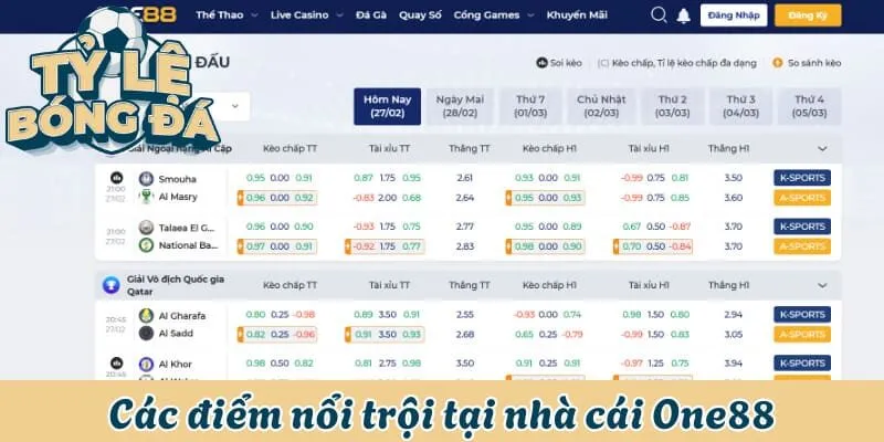 Soi Kèo Nhà Cái One88 - Dự Đoán Hiệu Quả Và Thắng Lớn 1 Các điểm nổi trội tại nhà cái One88